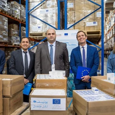 The Ministry of Public Health Receives 40 Tons of Supplies from the European Union and UNICEF