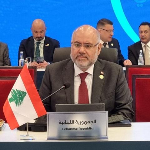 ألقى كلمة لبنان في مجلس وزراء الصحة العرب في بغداد