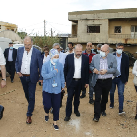 Abiad Started his Tour in Akkar with a Visit to a Refugee Camp and Dr Abdullah Al-Rassi Governmental Hospital