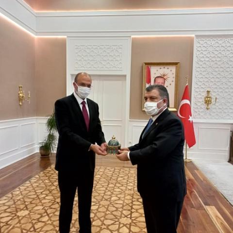 Hasan and his Turkish Counterpart Consider Means of Promoting Investment in the Area of Pharmaceuticals