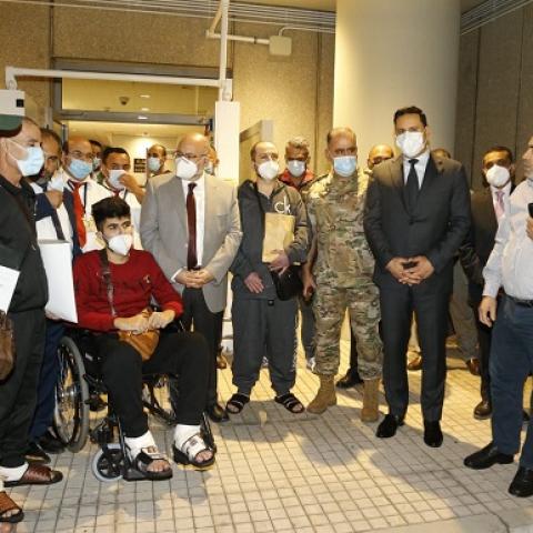 Four Injured in Akkar Explosion Were Received at the Airport by Minister Abiad
