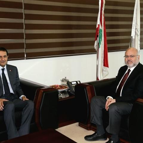 The Qatari Ambassador Visits Minister Abiad and Discusses Qatari Support for Lebanon