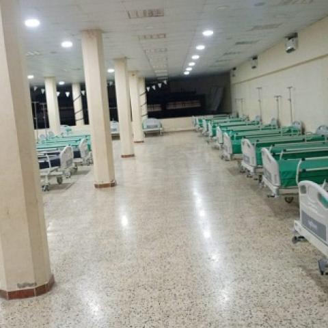 A Field Hospital for Patients with Cholera Starts to Operate