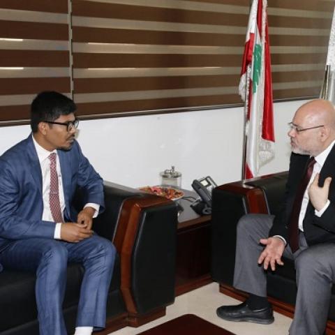 Abiad Meets with the Ambassadors of Bangladesh and India and Discusses Supporting the Health Sector