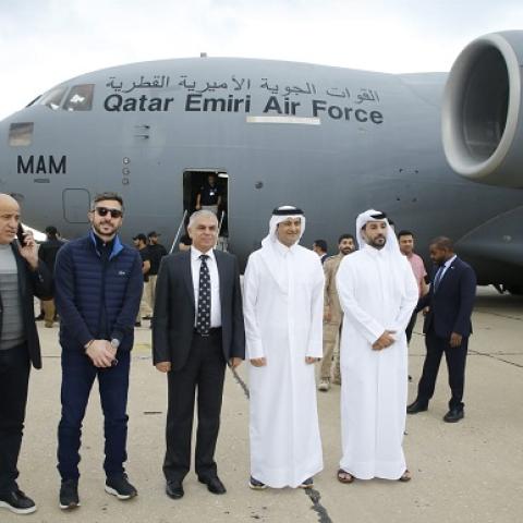 The 19th Qatari Aid Plane Arrives to Beirut