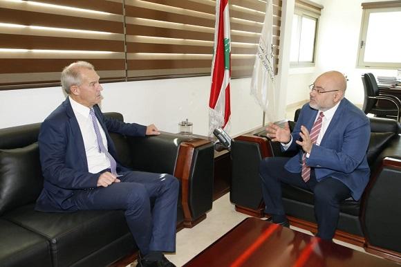  Minister Abiad is Discussing with the Australian Ambassador in Lebanon Projects to Support the Health Sector