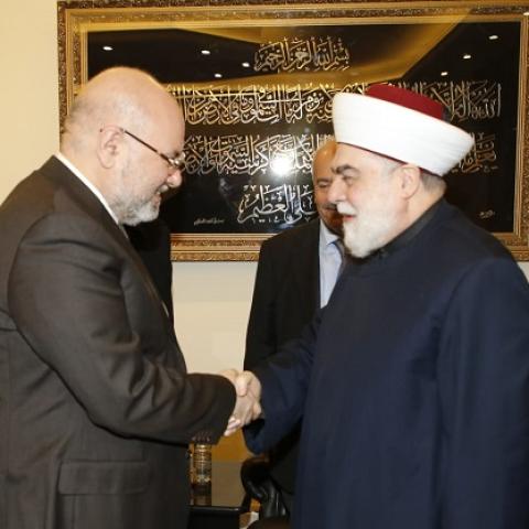 Minister Abiad Briefed Mufti Imam on Health Projects For Tripoli Hospitals