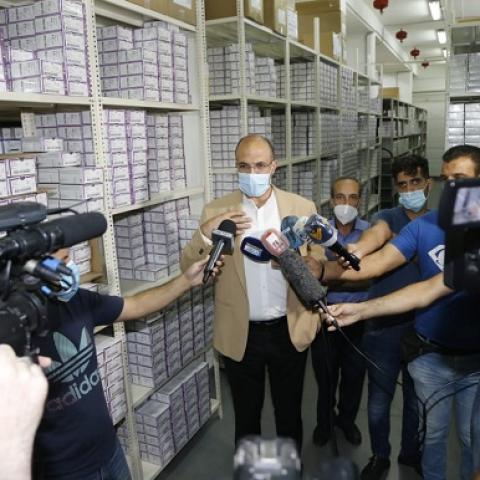 Minister Hasan Raided a Warehouse of Medical Supplies in Sed El Bouchrieh