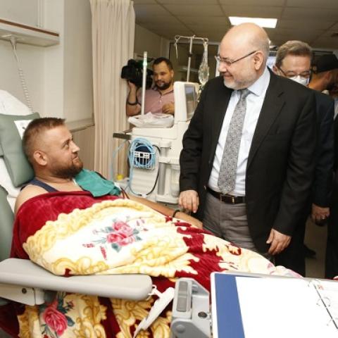 Minister Abiad Toured Four Governmental Hospitals in the North