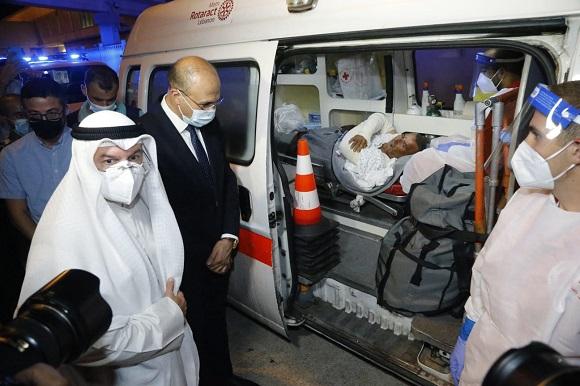 Minister Hasan  Expressed his Thanks to Kuwait for Evacuating 6 Injured in Al-Tleil Explosion