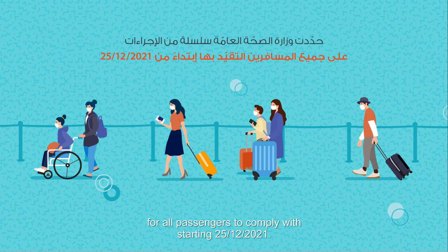الإجراءات المتعلقة بالمسافرين القادمين إلى لبنان ابتداءً من 10/1/2022