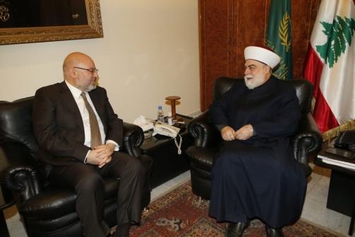 Minister Abiad Briefed Mufti Imam on Health Projects For Tripoli Hospitals