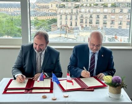 Abiad and His French Counterpart Signed a Framework Agreement for Coordination of Assistance Programs