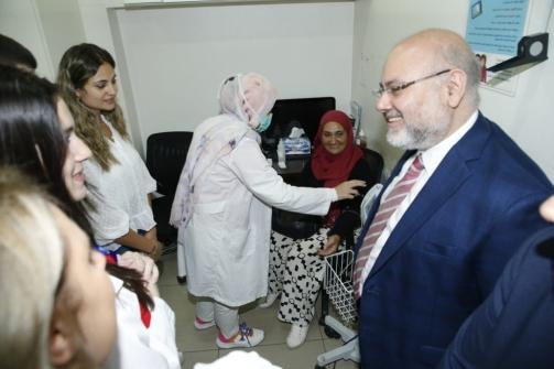 Minister Abiad Visited LEMSIC Medical Students at Makhzoumi Healthcare Center