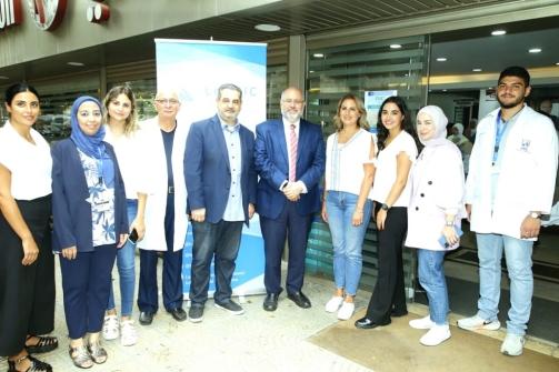 Minister Abiad Visited LEMSIC Medical Students at Makhzoumi Healthcare Center