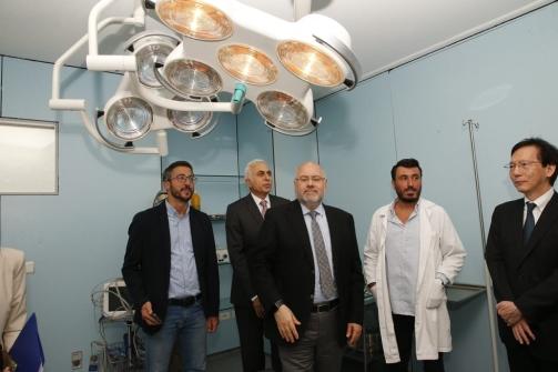 The Minister of Health Visited Ehden Gov. Hospital to Receive a Japanese Donation