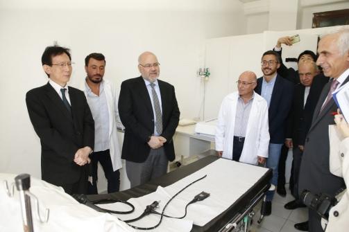 The Minister of Health Visited Ehden Gov. Hospital to Receive a Japanese Donation