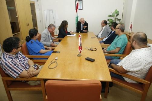 Minister Abiad Toured Four Governmental Hospitals in the North