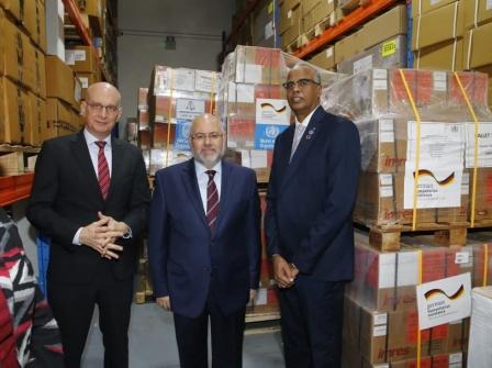 Abiad Receives from the German Ambassador a Donation of Special Supplies for Treating War-Wounded People