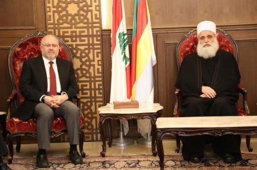 Abiad Visited Sheikh Al-Aql: The Citizen’s Interest is a Priority and Support Continues for Cancer Medicines