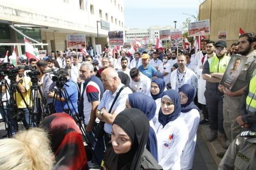 Stand at MoPH in Solidarity with the Medical Sector in the South