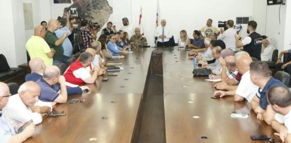 Sheltering the Displaced and Ensuring their Health Services in the Meetings of Minister Abiad