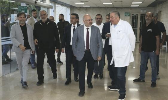 Minister Abiad Inspectes the Injured in Baalbek Hospitals