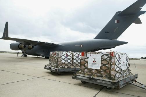 The 19th Qatari Aid Plane Arrives to Beirut