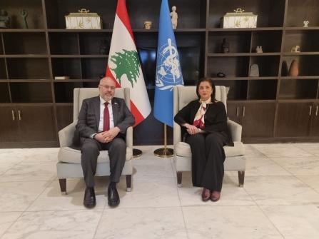 ألقى كلمة لبنان في مجلس وزراء الصحة العرب في بغداد