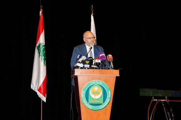 Minister Abiad Represents Mikati at the Graduation of Jinan University Students