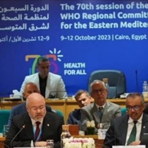 الأبيض يطرح في الدورة الإقليمية للصحة العالمية ضرورة رفع الجهوزية الصحية تحسبا لأي طارئ