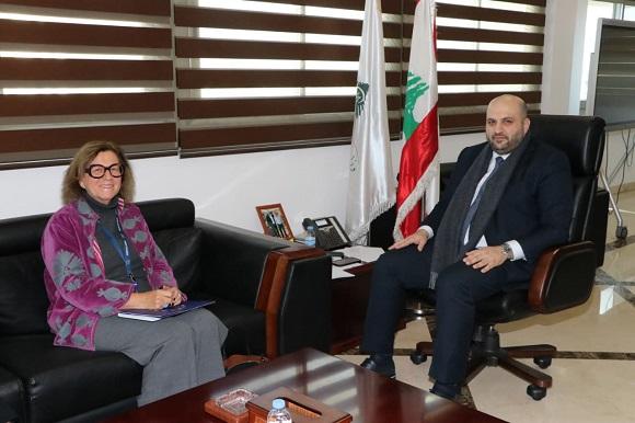 الوزير ناصر الدين إستقبل وفدًا من بعثة الإتحاد الأوروبي والسفيرين الكولومبي والكوري