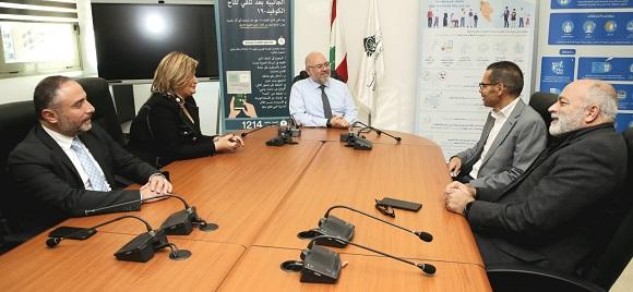 الأبيض التقى وفدا من اتحاد المستشفيات العربية برئاسة النائب علامة 