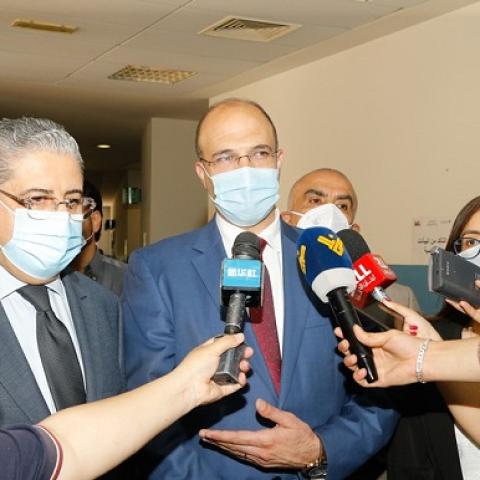 وزير الصحة أطلق حملة تلقيح موظفي القطاع العام في الحدت في حضور أيوب ومشموشي