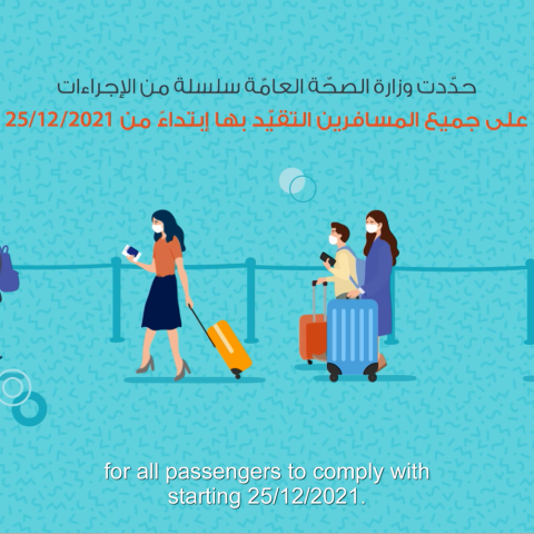 الإجراءات المتعلقة بالمسافرين القادمين إلى لبنان ابتداءً من 10/1/2022