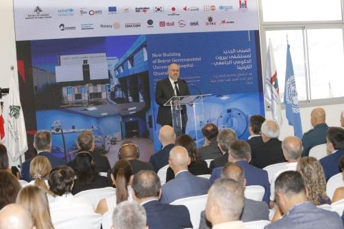 الأبيض افتتح بالشراكة مع "اليونيسف" والوكالة الفرنسية للتنمية المبنى الجديد لمستشفى الكرنتينا