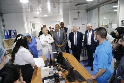 جولة تفقدية للأبيض على قسم الحروق في الجعيتاوي برفقة ريزا وأبو بكر