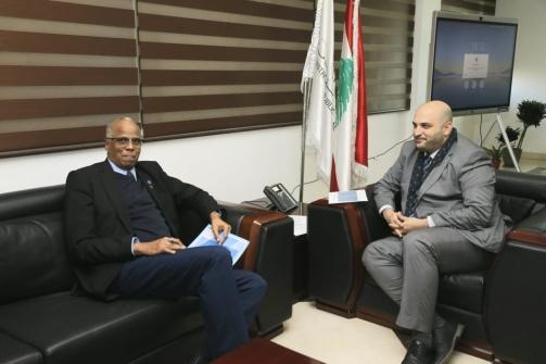 ناصر الدين يبحث مع السفير الفرنسي وممثل الصحة العالمية في المشاريع المشتركة