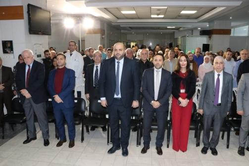 ناصر الدين في افتتاح جهاز CT Scan  في مستشفى الحريري وتكريم موظفيه