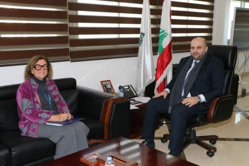الوزير ناصر الدين إستقبل وفدًا من بعثة الإتحاد الأوروبي والسفيرين الكولومبي والكوري